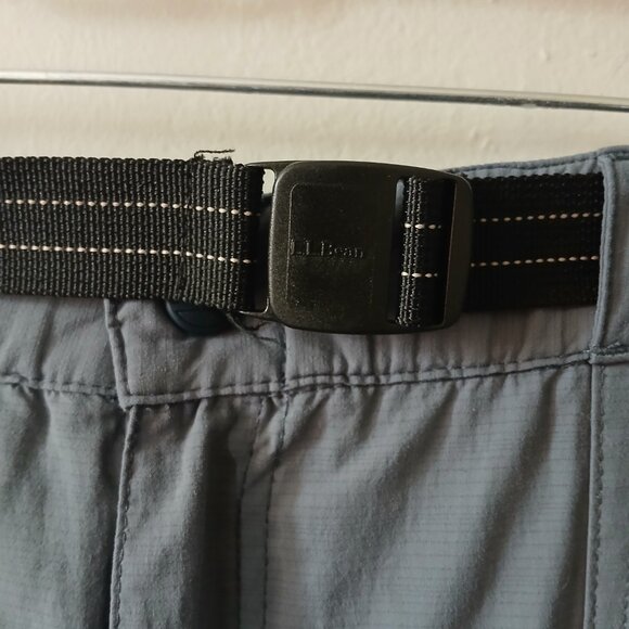 L.L Bean Men's Swimming Trunks Gray Shorts Size Large Pockets Belt Outdoor - Picture 2 of 16